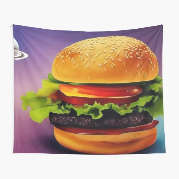 Planet burger Tapestry