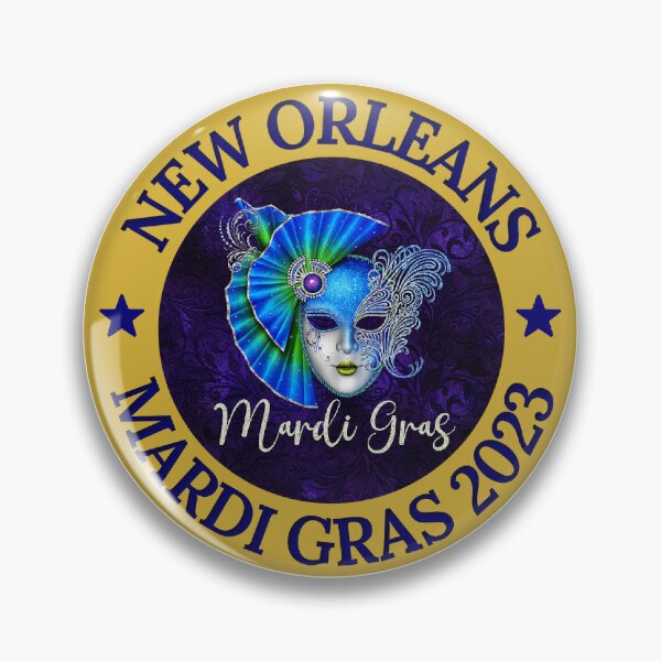 Creative World MARDI GRAS RALLY Louisiana Patch - Happy & Sad Face