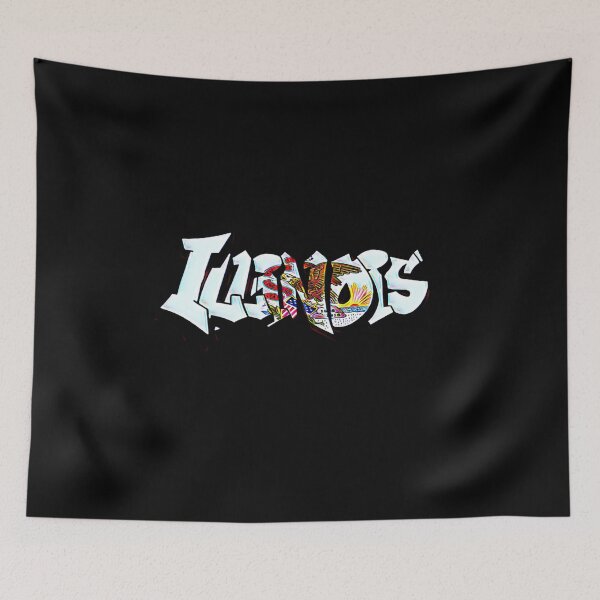 Item preview, Illinois Flag DMV License Plate Graffiti designed and sold by Dude  Stuff.