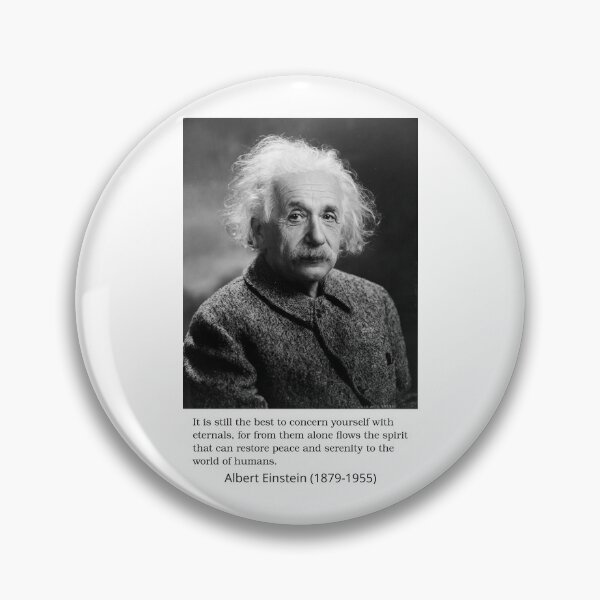 Item preview, Einstein portrait with quote about concerning yourself with eternals designed and sold by abrazol.