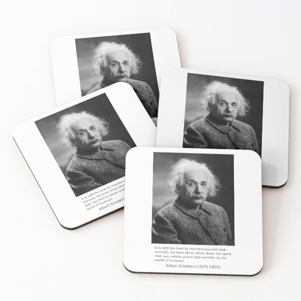 Item preview, Einstein portrait with quote about concerning yourself with eternals designed and sold by abrazol.