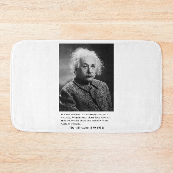 Item preview, Einstein portrait with quote about concerning yourself with eternals designed and sold by abrazol.