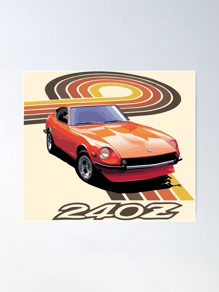 Retro 1970s Datsun 240z Vintage JDM Japanese Car | Poster