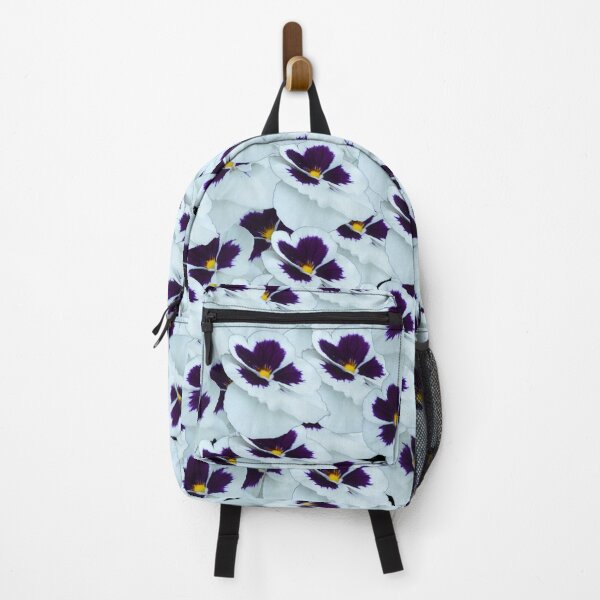 Item preview, "Delicate Harmony: White and Purple Clusters of Pansies" designed and sold by A-Work-Of-Art.