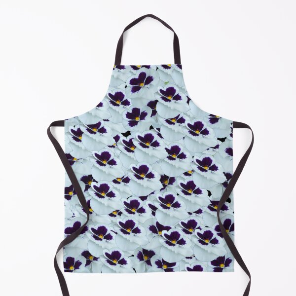 Item preview, "Delicate Harmony: White and Purple Clusters of Pansies" designed and sold by A-Work-Of-Art.