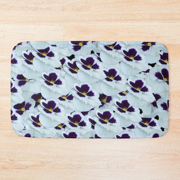 Item preview, "Delicate Harmony: White and Purple Clusters of Pansies" designed and sold by A-Work-Of-Art.