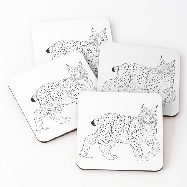 Item preview, Canada Lynx Drawing - Lynx, North American Wildcat - White Background designed and sold by EcoElsa.