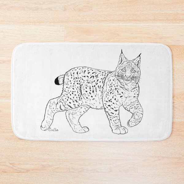 Item preview, Canada Lynx Drawing - Lynx, North American Wildcat - White Background designed and sold by EcoElsa.