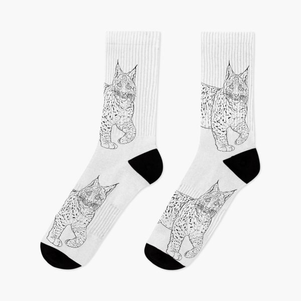Item preview, Canada Lynx Drawing - Lynx, North American Wildcat - White Background designed and sold by EcoElsa.