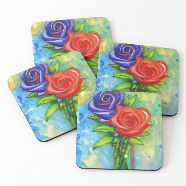 Item preview, Red and Blue Rose Bloom designed and sold by CriticalC404.