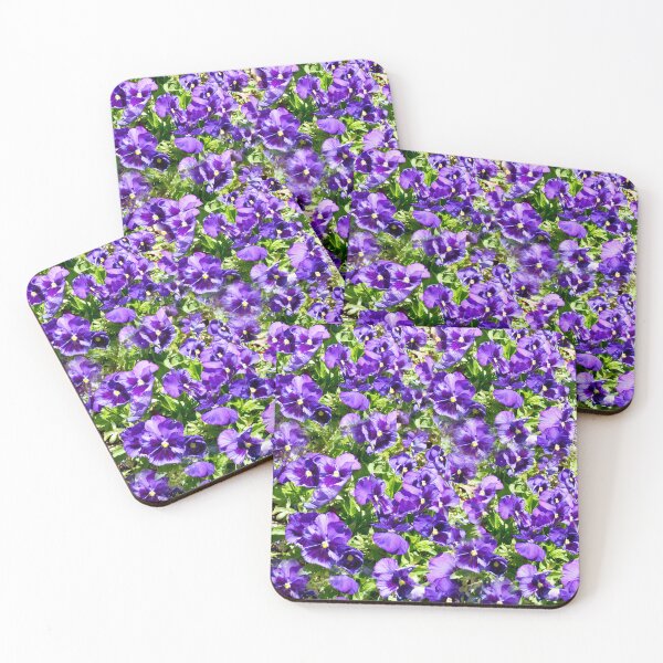 Item preview, "Whimsical Dance: Purple Pansies Swaying in the Wind" designed and sold by A-Work-Of-Art.