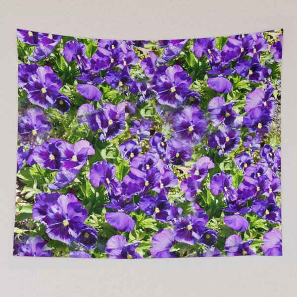 Item preview, "Whimsical Dance: Purple Pansies Swaying in the Wind" designed and sold by A-Work-Of-Art.