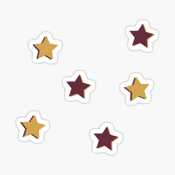 Item preview, Garnet and Gold Stars Stickers designed and sold by Dharbi.