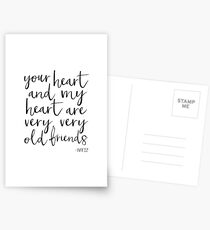 Cadeau d'amis, devis HAFIZ, cadeaux pour les meilleurs amis, cadeau d'amitié, Art mural, décoration d'intérieur, typographie Cartes postales