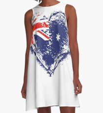 HOME ROOTS COUNTRY LOVE GIFT Australien A-Line Dress