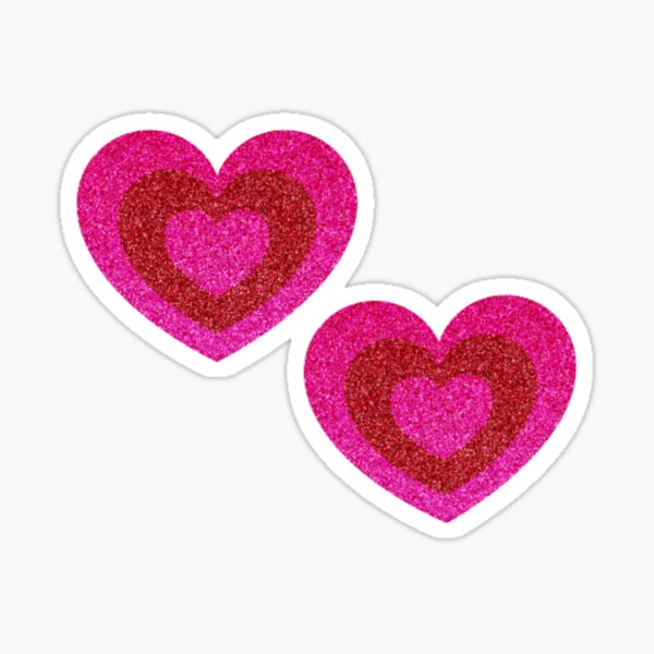 Love: Red & Pink Glitter Sticker for Sale by Jabsse