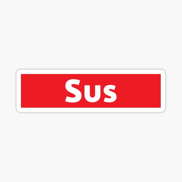 Sus (suspicious) simple funny meme red' Sticker