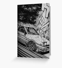 Initial D Toyota AE86 Drifting Greeting Card