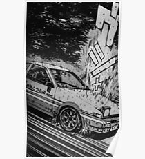 Póster D inicial Toyota AE86 Drifting