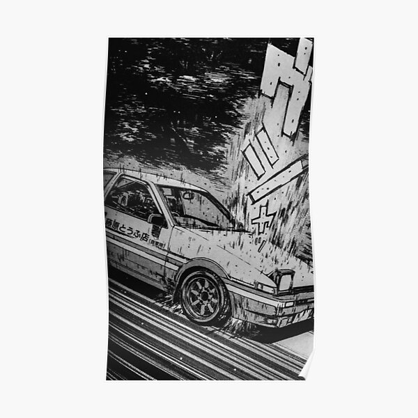 Initial D Toyota AE86 Dérive Poster