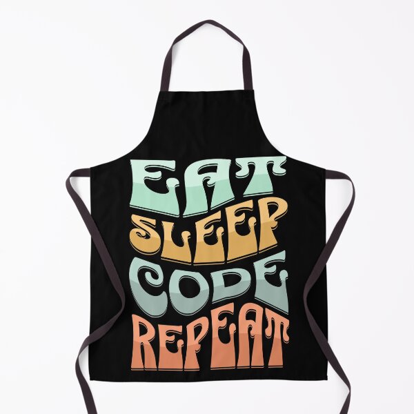 Item preview, Eat Sleep Code Repeat - Retro - Astonished Cat Company designed and sold by AstonishedCatCo.