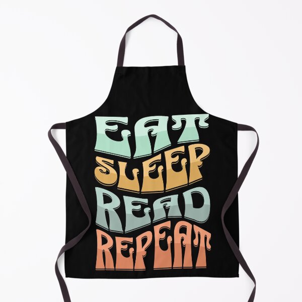 Item preview, Eat Sleep Read Repeat - Retro - Astonished Cat Company designed and sold by AstonishedCatCo.