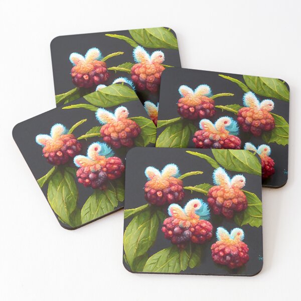 Item preview, Feathery Raspberries  designed and sold by i-ImagineArtist.