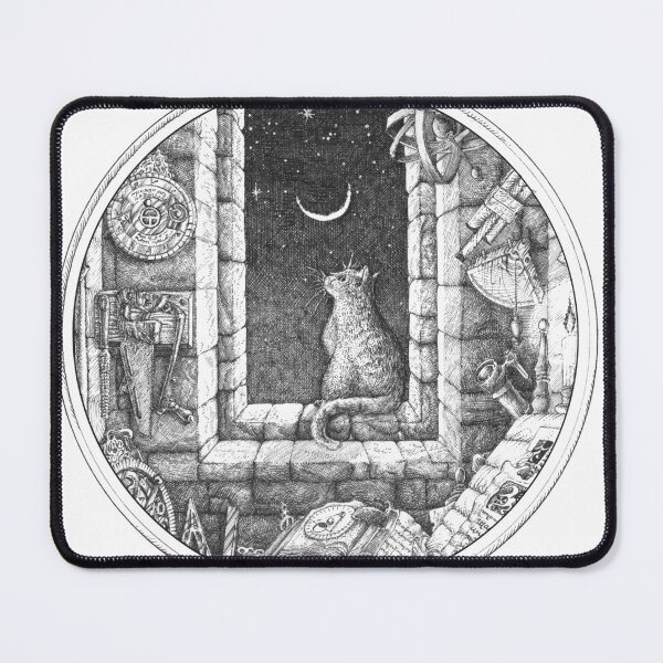 Item preview, The cat and the moon (Circular version) designed and sold by HSillustrator.