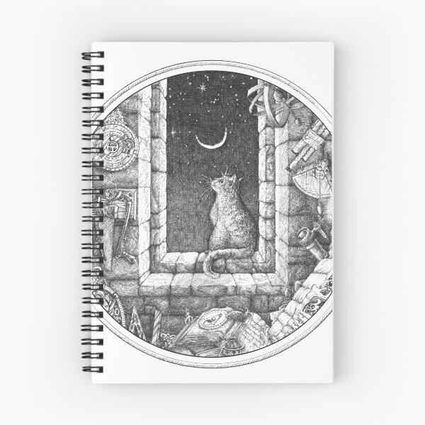 Item preview, The cat and the moon (Circular version) designed and sold by HSillustrator.