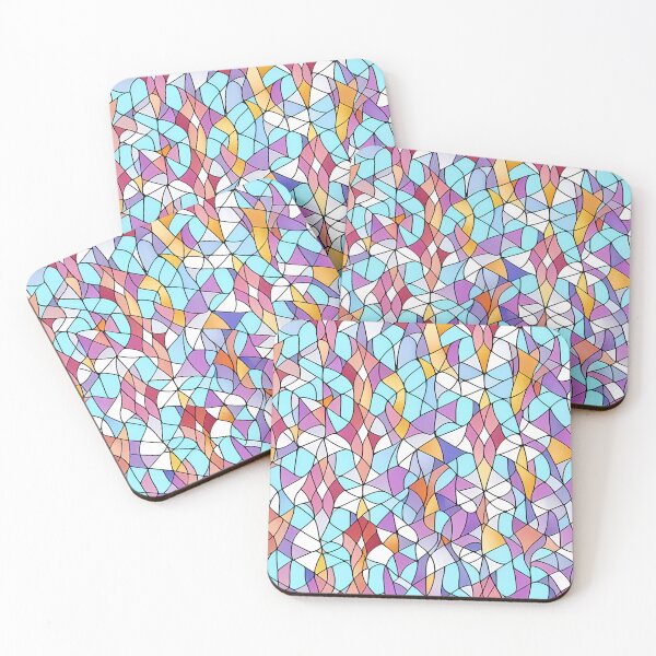 Item preview, Multicolor Pastel Abstract Art - Stained Glass  designed and sold by Artilize.