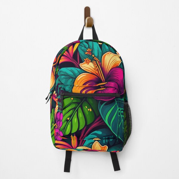 Item preview, Colourful bold tropical flower pattern designed and sold by Christolamber.