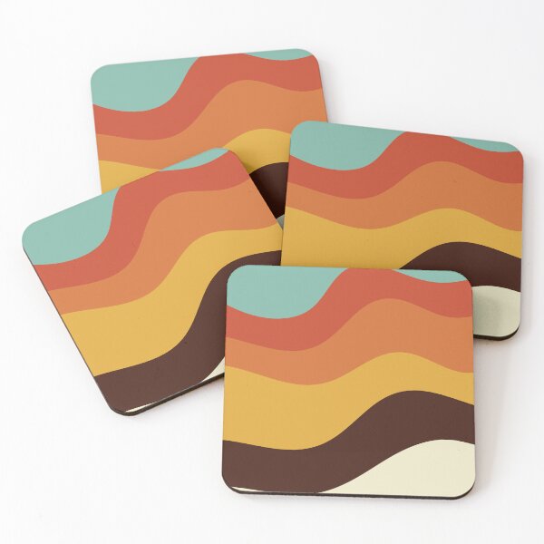 Item preview, Retro 1970s Abstract Nature Wave designed and sold by greenoriginals.