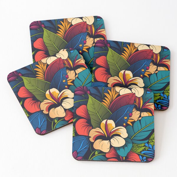 Item preview, Colourful bold tropical flower pattern #2 designed and sold by Christolamber.
