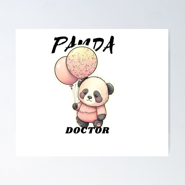 Dr.Panda-funny doctor panda-cute cartoon Poster for Sale by Alreweny