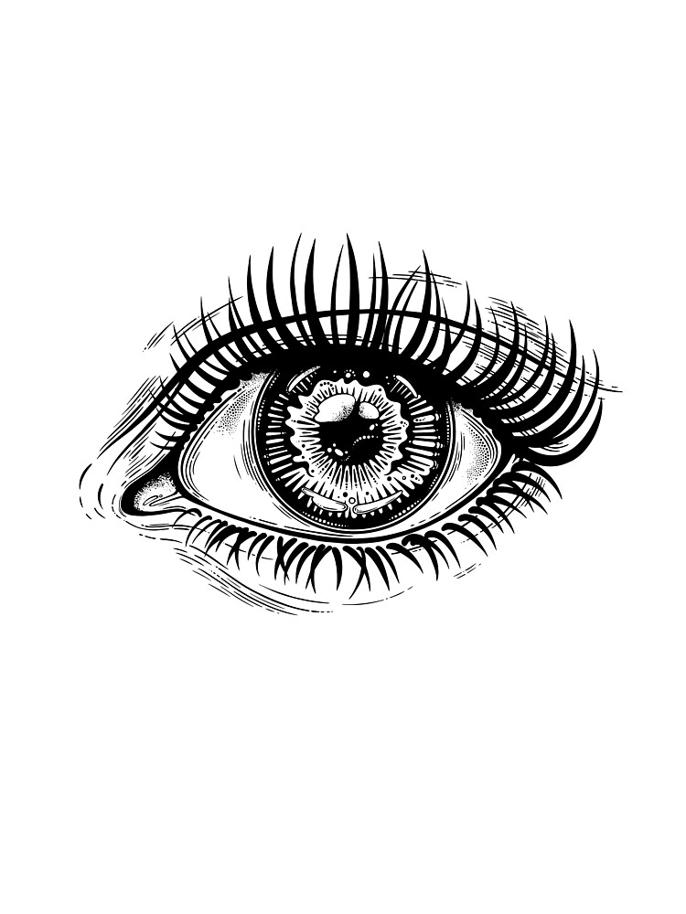Beautiful realistic eye with highly detailed pupil, iris and long dramatic eyelashes. by KatjaGerasimova