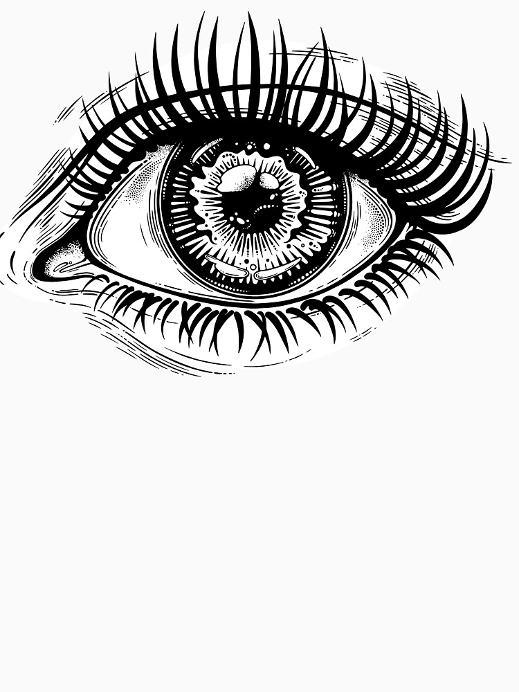 Beautiful realistic eye with highly detailed pupil, iris and long dramatic eyelashes. by KatjaGerasimova