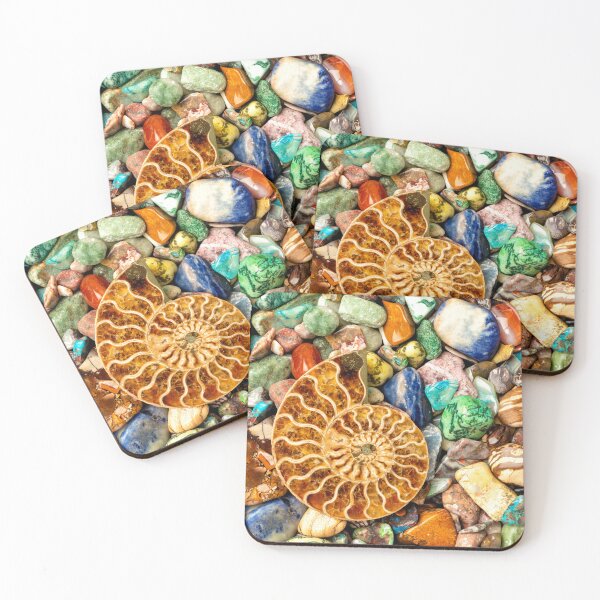 Item preview, Fossilized Nautilus Shell On Polished Stones designed and sold by Garry Gay.