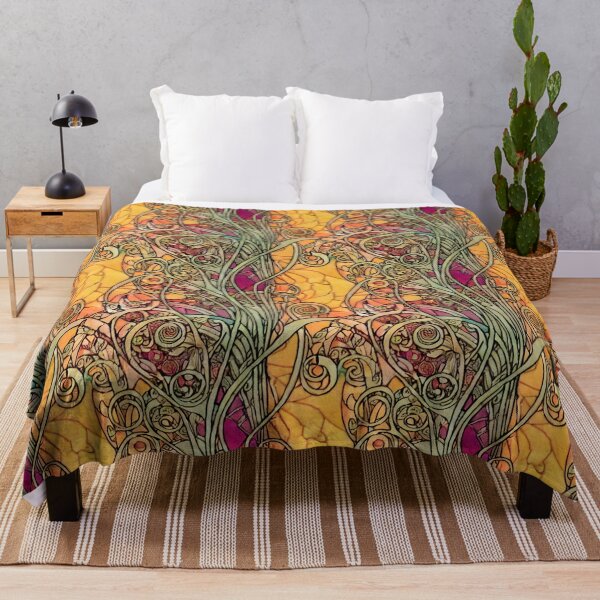 Item preview, Sunset Swirls Art Nouveau Floral designed and sold by laurabethlove.