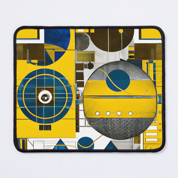Item preview, Abstract Sci-Fi collage Blue/Yellow designed and sold by FemmeDeTale.