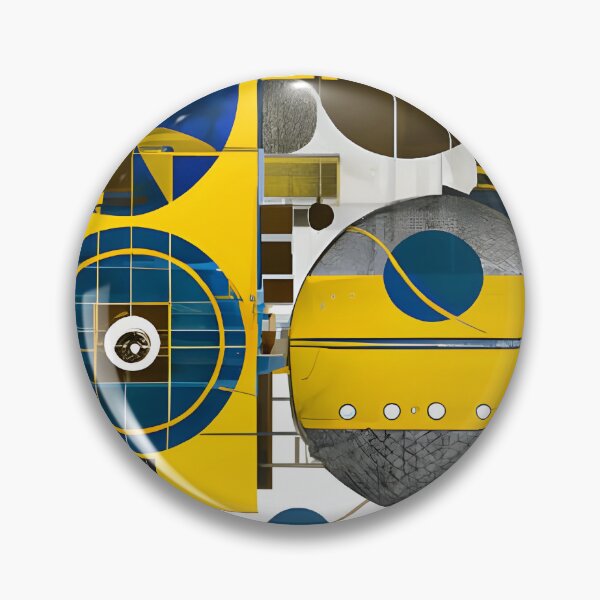 Item preview, Abstract Sci-Fi collage Blue/Yellow designed and sold by FemmeDeTale.