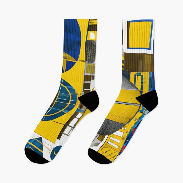 Item preview, Abstract Sci-Fi collage Blue/Yellow designed and sold by FemmeDeTale.