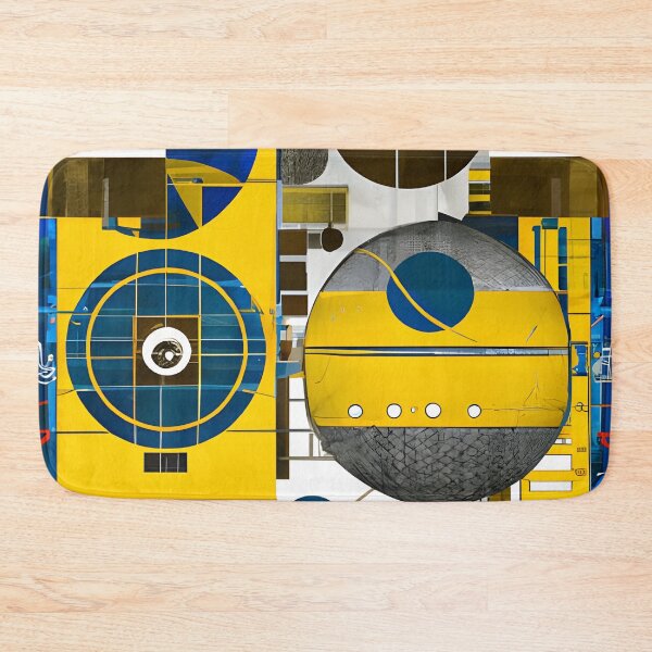 Item preview, Abstract Sci-Fi collage Blue/Yellow designed and sold by FemmeDeTale.