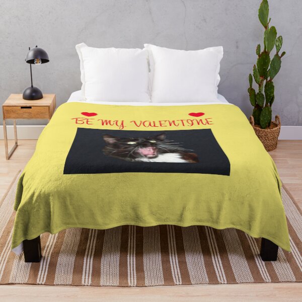 Item preview, BE MY VALENTINE ! A BLACK CAT'S VALENTINE'S DAY GREETING designed and sold by TechLaughs.