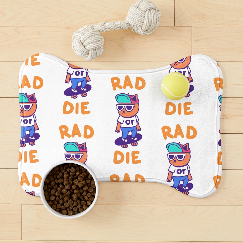 Cat Rad or Die Color Pet Mat