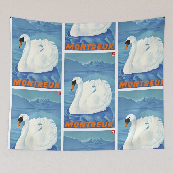 Item preview, 1943 Montreaux Switzerland Travel Poster designed and sold by retrographics.
