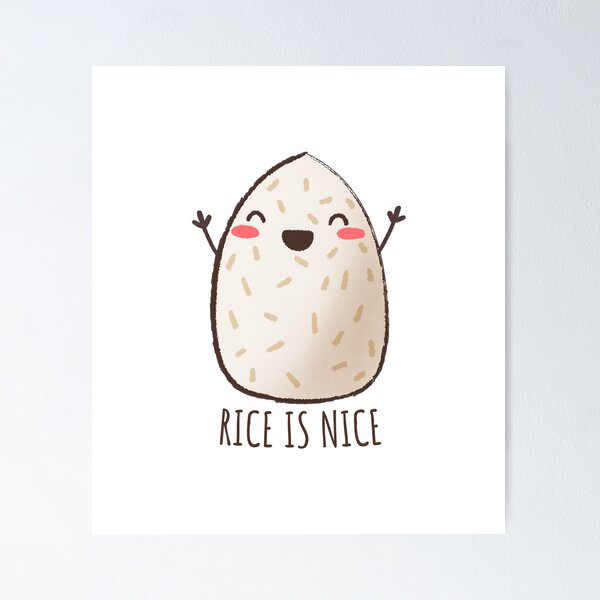 Item preview,  "Rice is Nice" Cute Grain of Rice designed and sold by cake-for-all.