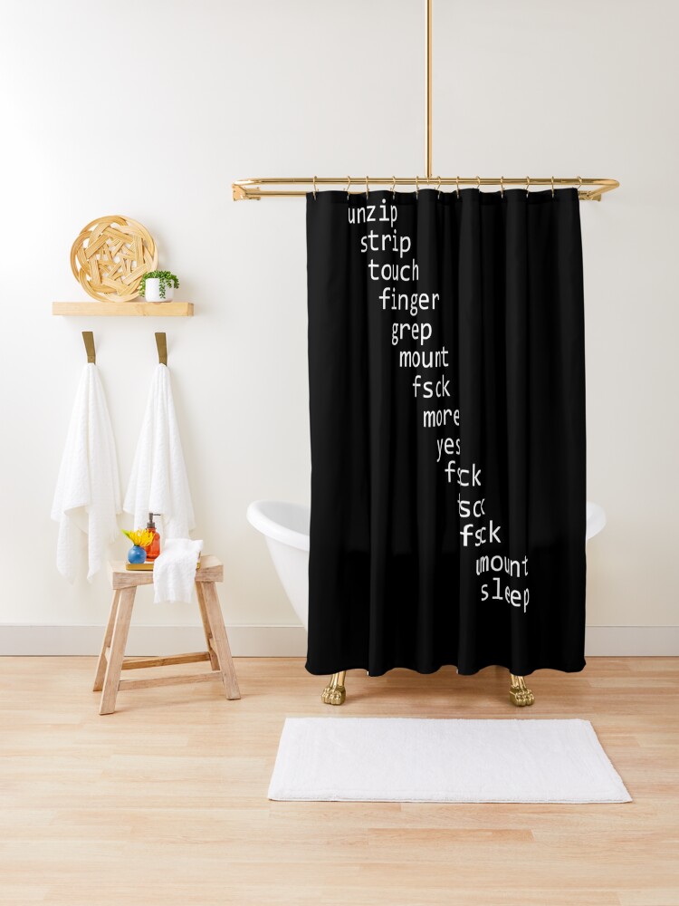 Unix Linux Programmer Sys Admin Sexy Shell Script T Shirt Shower Curtain