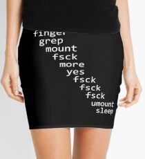 Unix Linux Programmer Sys Admin Sexy Shell Script T-Shirt Mini Skirt