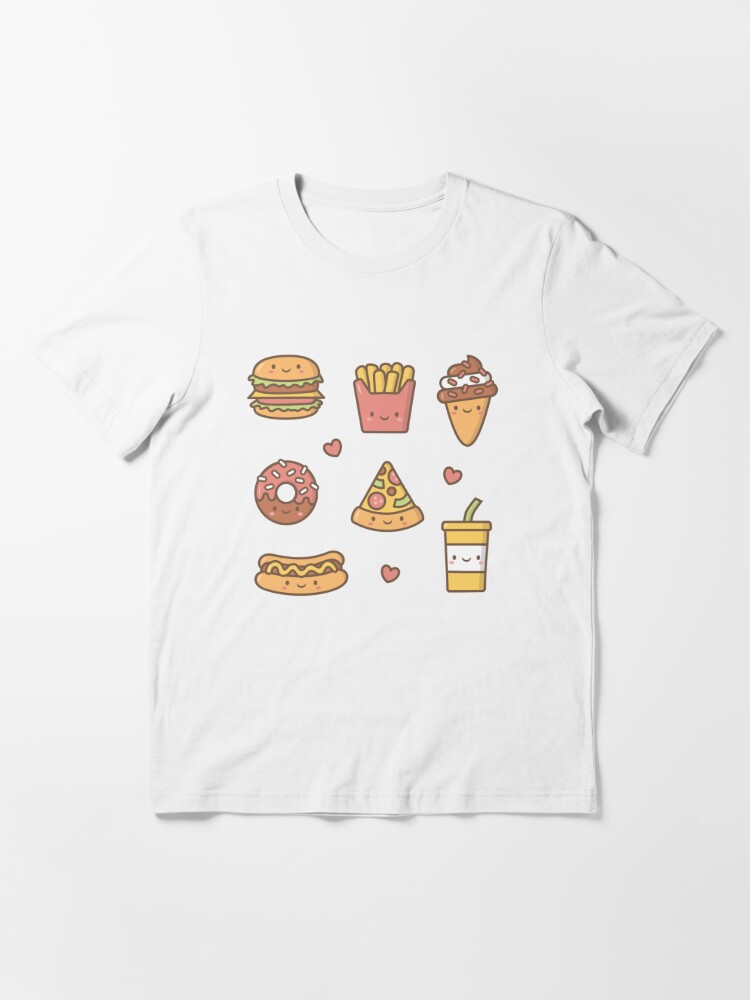 "Kawaii Love Junk Food Doodles" T-shirt For Sale By Rustydoodle ...