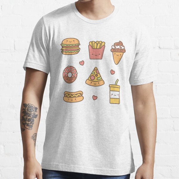 "Kawaii Love Junk Food Doodles" T-shirt For Sale By Rustydoodle ...